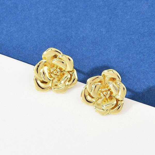 Brass Stud Earrings