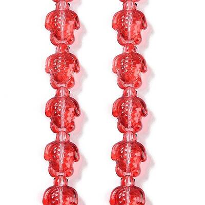 Transparent Glass Enamel Beads Strands