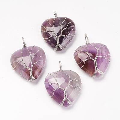 Natural Amethyst Pendants