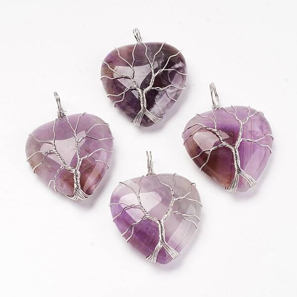 Natural Amethyst Pendants