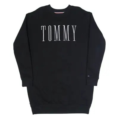 HILFIGER DENIM Oversized Womens Jumper Dress Black Long Sleeve Knee Length M