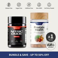 Ultimate Men's Health Bundle - Snap Supplements - Nitric Oxide Booster 60ct + Prostate Health Bundle - Natural Supplement Cap...