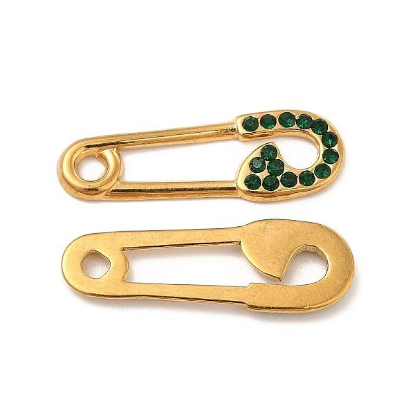 PVD Vacuum Plating 201 Stainless Steel Rhinestone Connector Charms