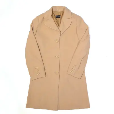 ESSENTIAL Overcoat Jacket Beige Womens M