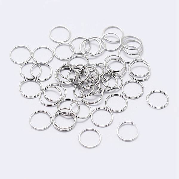 Anti-Tarnish Rhodium Plated 925 Sterling Silver Open Jump Rings