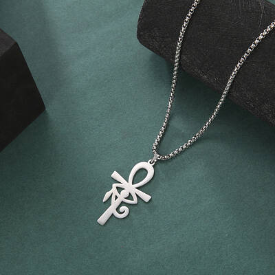 Egyptian 304 Stainless Steel Eye of Ra Ankh Cross Pendant Box Chain Necklaces