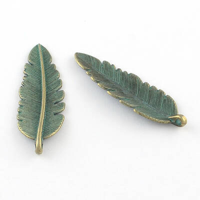 Zinc Alloy Leaf Pendants