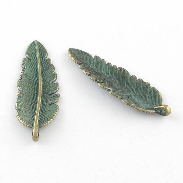 Zinc Alloy Leaf Pendants