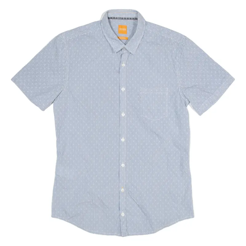 BOSS HUGO BOSS Extra Slim Fit Mens Shirt Blue Striped M