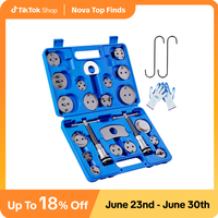 【Summer Tools】Orion Motor Tech 24pcs Heavy Duty Disc Brake Piston Caliper Compressor Rewind Tool Set and Wind Back Tool K...
