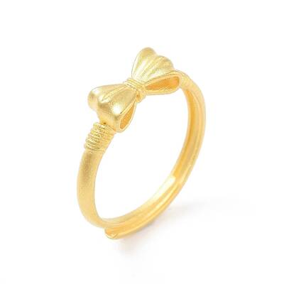 Bowknot Brass Adjustable Rings for Women