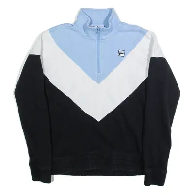 FILA Womens Sweatshirt Black 1/4 Zip S