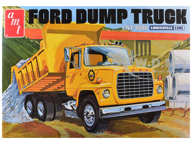 Skill 3 Model Kit Ford LNT-8000 Louisville Line Dump Truck 1/25 Scale Model by AMT