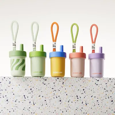 CHaKO LAB BOBO CUP | Kids Water Bottle with Carrying Rope and Straps | Vacuum Insulated Stainless Steel 16oz for School and T...