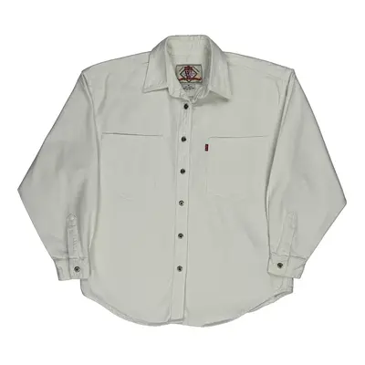 Levis Denim Shirt - Medium White Cotton