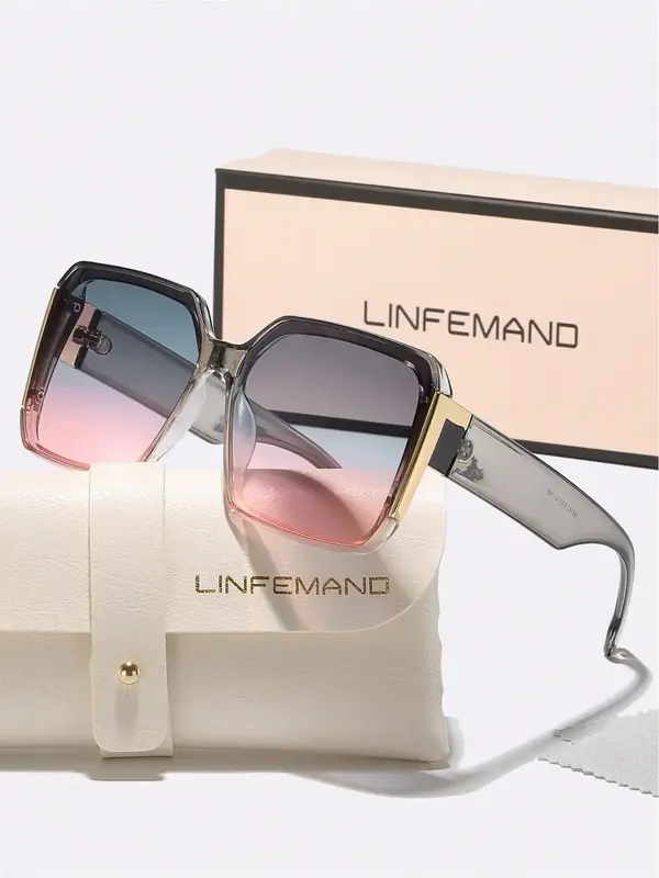 Unisex Fashionable All-match Tinted Lens Sunglasses, Trendy Casual Sunglasses for Everyday Use, Fashion Accessories for Outdo...