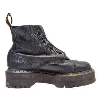 DR MARTENS Singlair Platform Lace-Up Boots Black Leather Womens UK 5