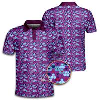 Whale Tail Polo Golf Shirt, Funny Golf Polos for Men Funny Print Short Sleeve Shirts Quick Dry Polo Shirt Performance Golf Ou...