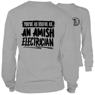 Amish- Long Sleeve Heather Gray T-Shirt