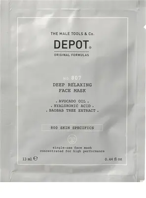 Depot 800 Skin Specifics n. 807 acido ialuronico nutriente e lenitivo maschera in tessuto per il viso 13 ml