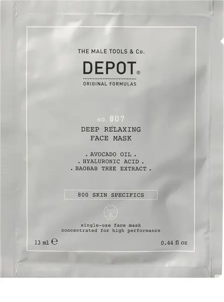 Depot 800 Skin Specifics n. 807 acido ialuronico nutriente e lenitivo maschera in tessuto per il viso 13 ml