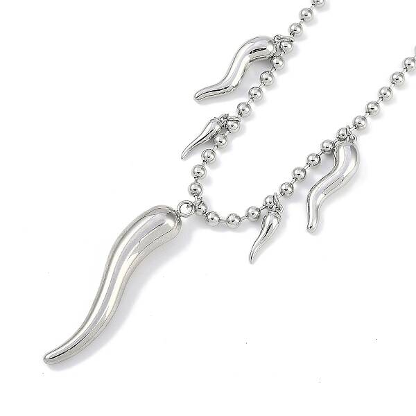 Rack Plating Brass Italian Horn Cornicello Bib Necklacess