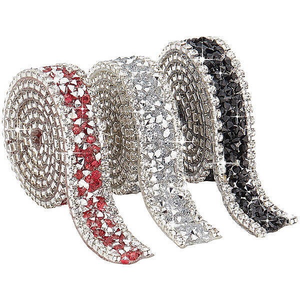 3Pcs 3 Colors  Hotfix Rhinestone Trimming