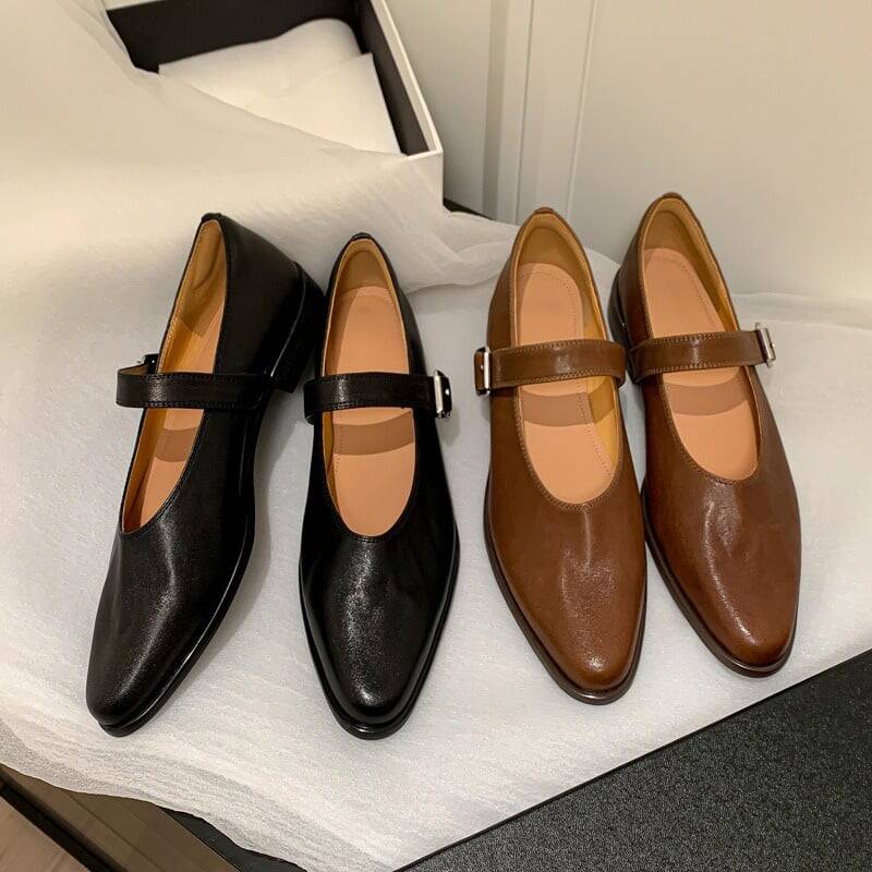 CHIKO Bernal Round Toe Block Heels Mary Jane Shoes