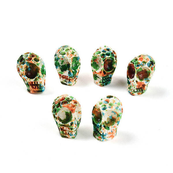 Spray Painted Resin Beads Strands