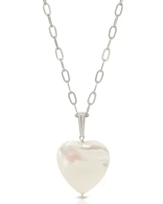 Heart Necklace | Metal Color: Silver