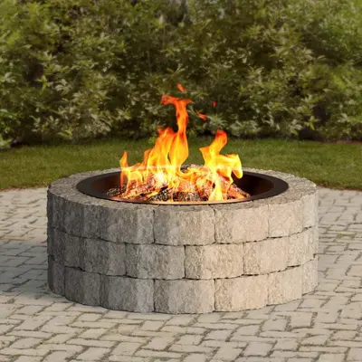 Style Selections 34.2-Inches Black Powder Coating Steel Fire Pit Burn cage