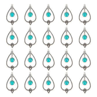 20Pcs Synthetic Turquoise Big Pendants