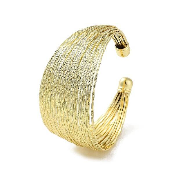 Brass Multi Lines Cuff Bangles