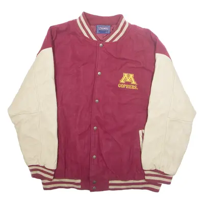 CHAMPS Mens Varsity Jacket Red Wool USA 2XL