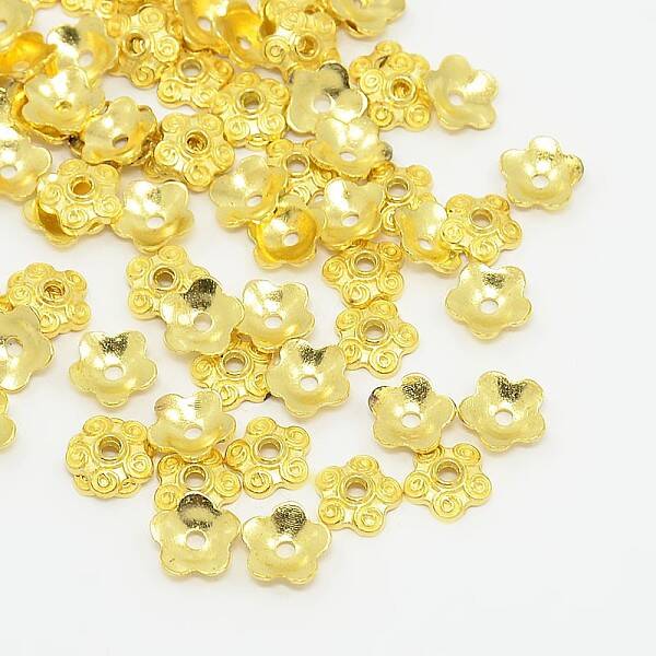 Tibetan Style Alloy Bead Caps