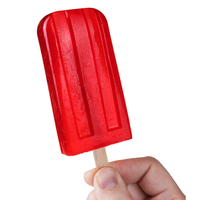 Gummy Popsicle Snack in Cherry, Orange, and Blue-Raspberry Flavors, Net Wt 5 oz/ 141.7 g, USA Made