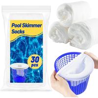 Pool Skimmer Socks Filte - 30PCS Pool Socks Skimmer Filter Socks Pool Skimmer Basket Sock Pool Filter Socks Pool Cleaning Fil...