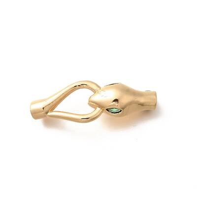 Brass Micro Pave Cubic Zirconia Hook Clasps