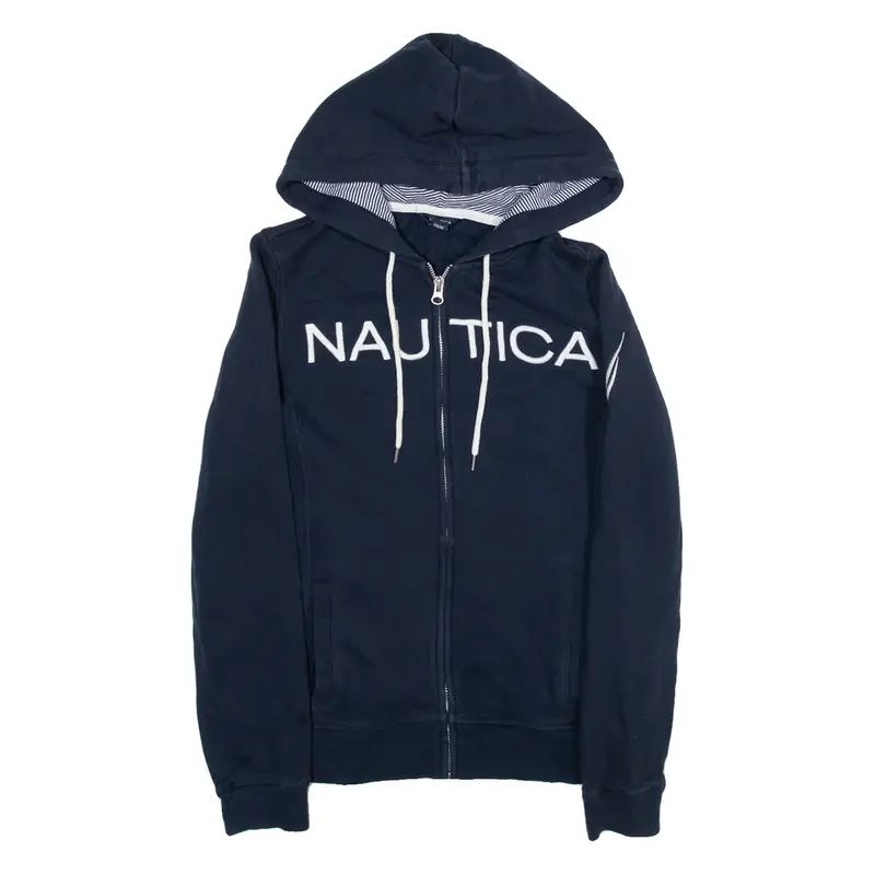 NAUTICA Mens Blue Hoodie Full Zip S