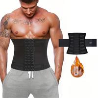 Men's High Waist Fitness Waist Trainer, Adjustable Hook & Eye Closure Waist Cincher, Tummy Control Shaper, Waist Trainer for ...