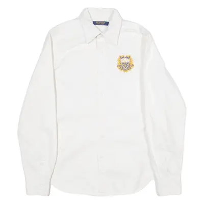 POLO RALPH LAUREN Boys Plain Shirt White Long Sleeve 6Y