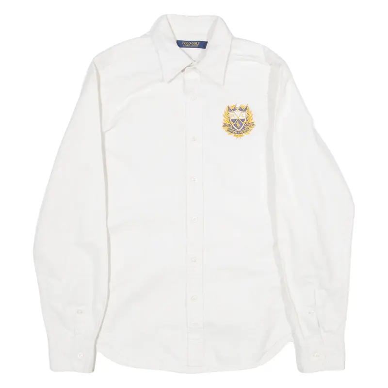 POLO RALPH LAUREN Boys Plain Shirt White Long Sleeve 6Y