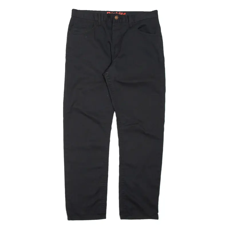 DICKIES Mens Trousers Black Regular Straight W32 L30