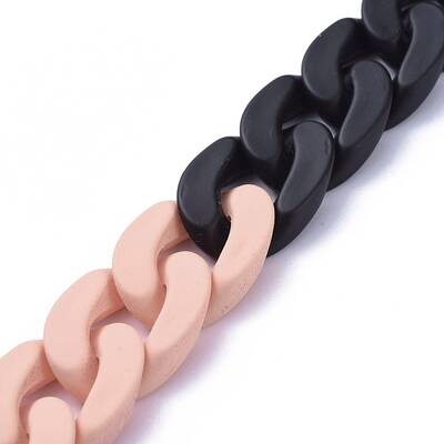 Handmade Opaque Spray Painted Acrylic Curb Chains