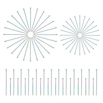 UNICRAFTALE About 100pcs Stainless Steel Head Pins 20/30mm Rainbow Metal Eye Pins Findings Straight T Flat Head Pins Earring ...