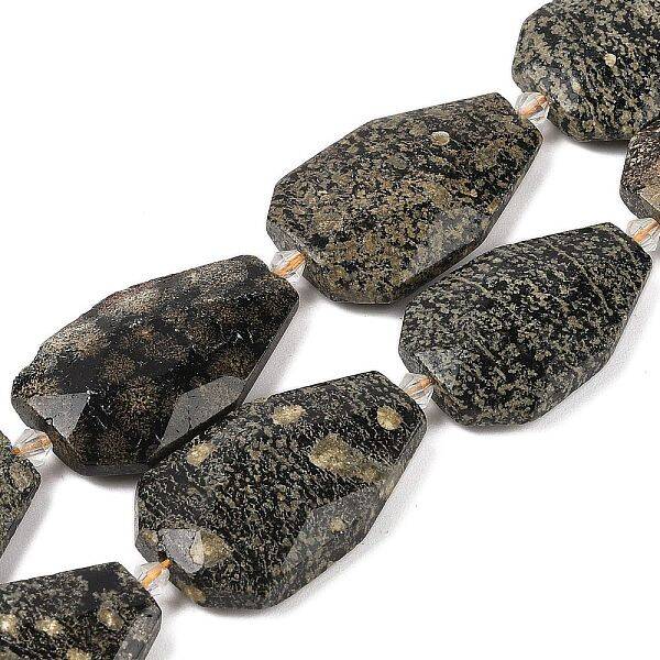 Natural Snowflake Obsidian Beads Strands