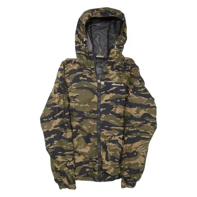 ELLESSE Mens Jacket Green Hooded Camouflage L