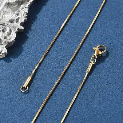 Ion Plating(IP) 304 Stainless Steel Snake Chains Necklaces