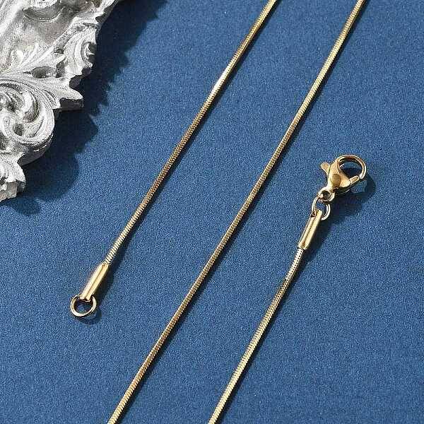 Ion Plating(IP) 304 Stainless Steel Snake Chains Necklaces