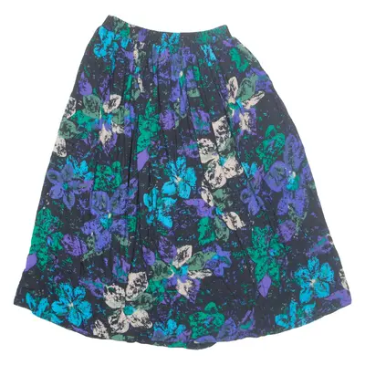 CRAIG CLOTHING CO. Womens A-Line Skirt Blue Midi Floral M